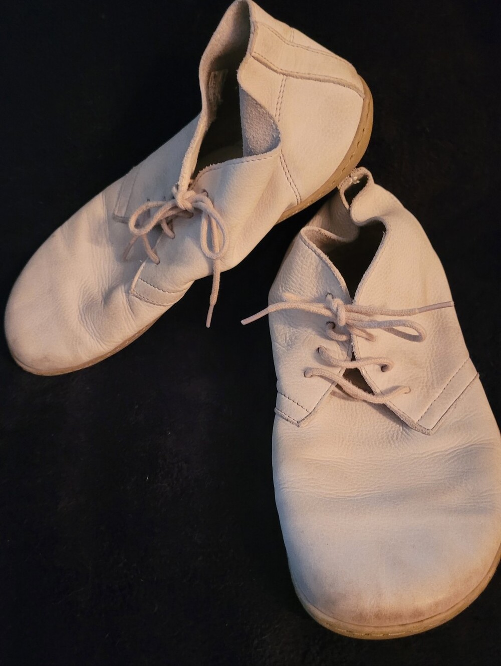 Women's Casual Lace-Up Shoes in Off-White Cream